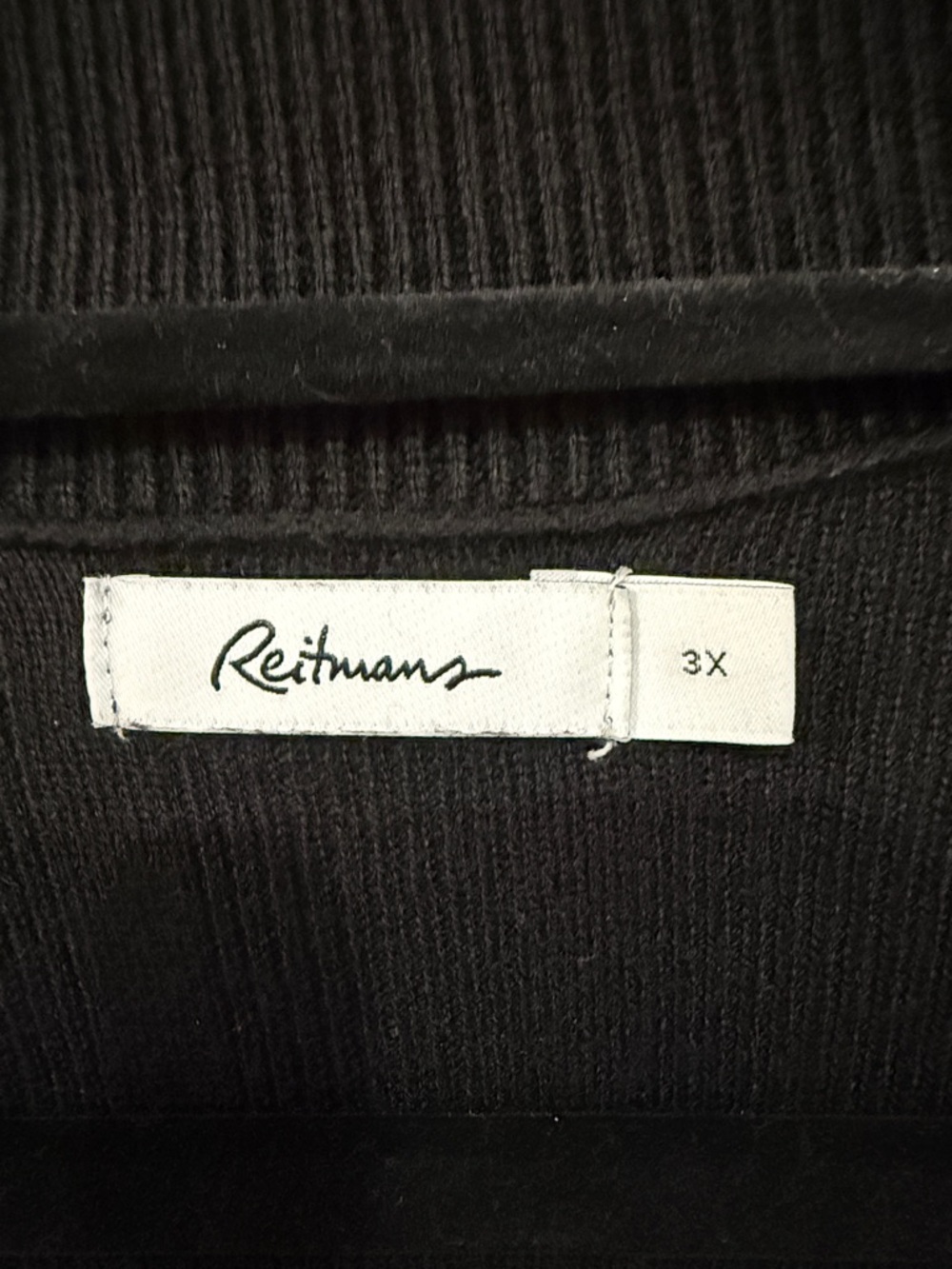 Reitmans Black Ribbed Open-Front Vest - Picture 2 of 2